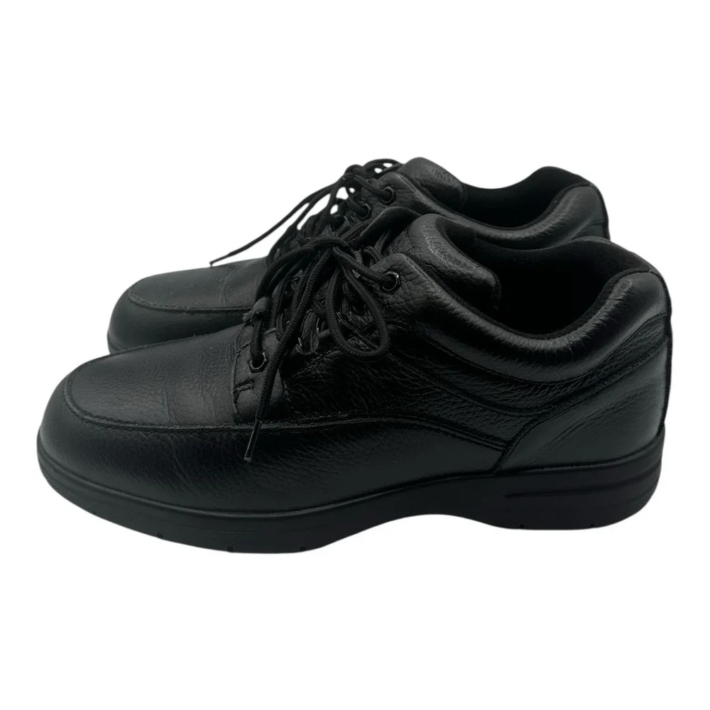 Drew Traveler Shoes Mens Sz 10.5 M Black Pebbled‎ Leather Walking Orthopedic